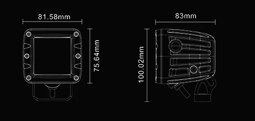 Lampa led dwufunkcyjna TYP 2 40W E9 biało-czerwona