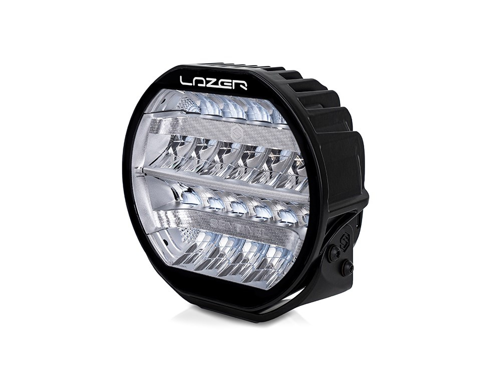 LAZER Sentinel 9'' Chrome ze światłami pozycyjnymi – okrągła lampa LED
