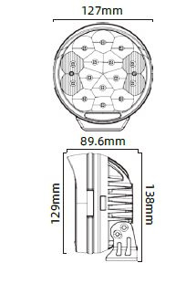 Led do motocykla D046 2 sztuki 5" 60W