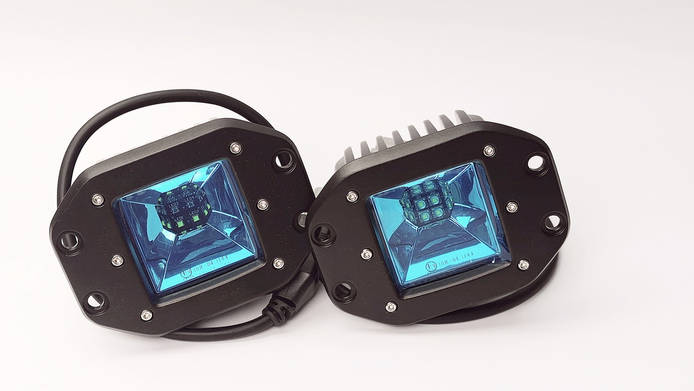 Lampa cofania + przeciwmgielna czerwona E9, pakiet z kablem, konwersja USA