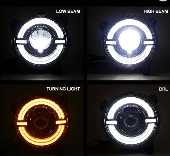 Reflektor led Jeep Wrangler JL 9" DRAG-DRL