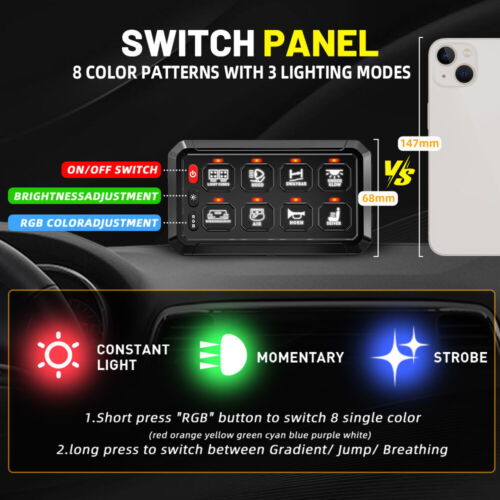 Panel sterujący oświetleniem S8-RGB Wireless