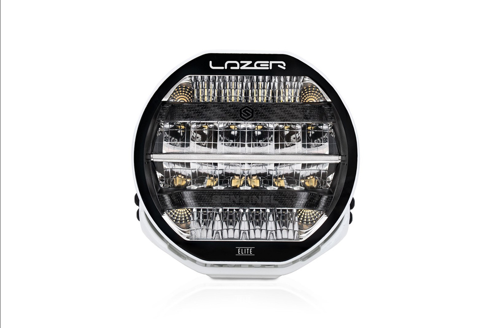 LAZER Sentinel 9'' Elite White ze światłami pozycyjnymi – okrągła lampa LED