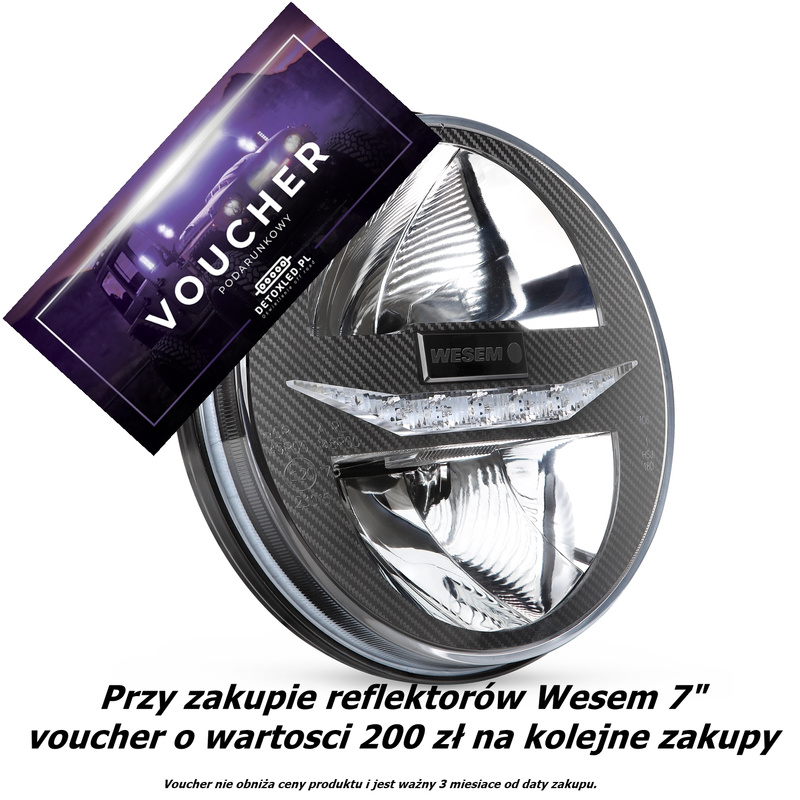 Reflektory główne led Mercedes G Klasa Homologacja E20 7 cali komplet W460, W463, W461