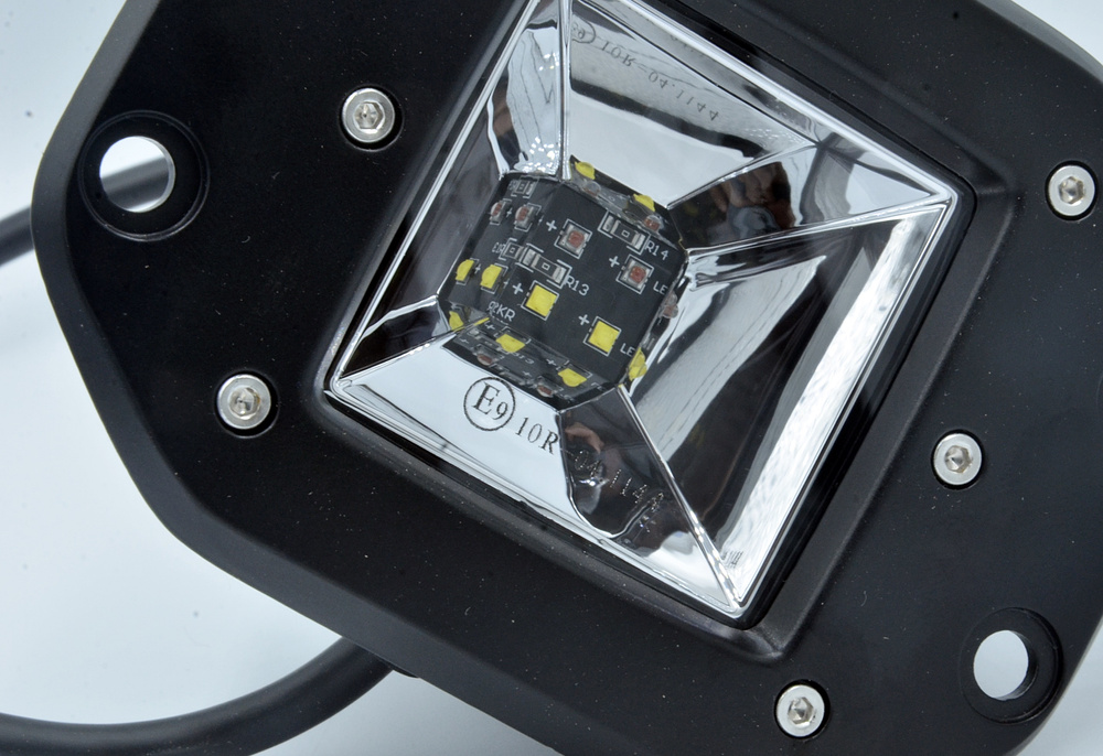 Lampa led dwufunkcyjna 40W E9 biało-czerwona