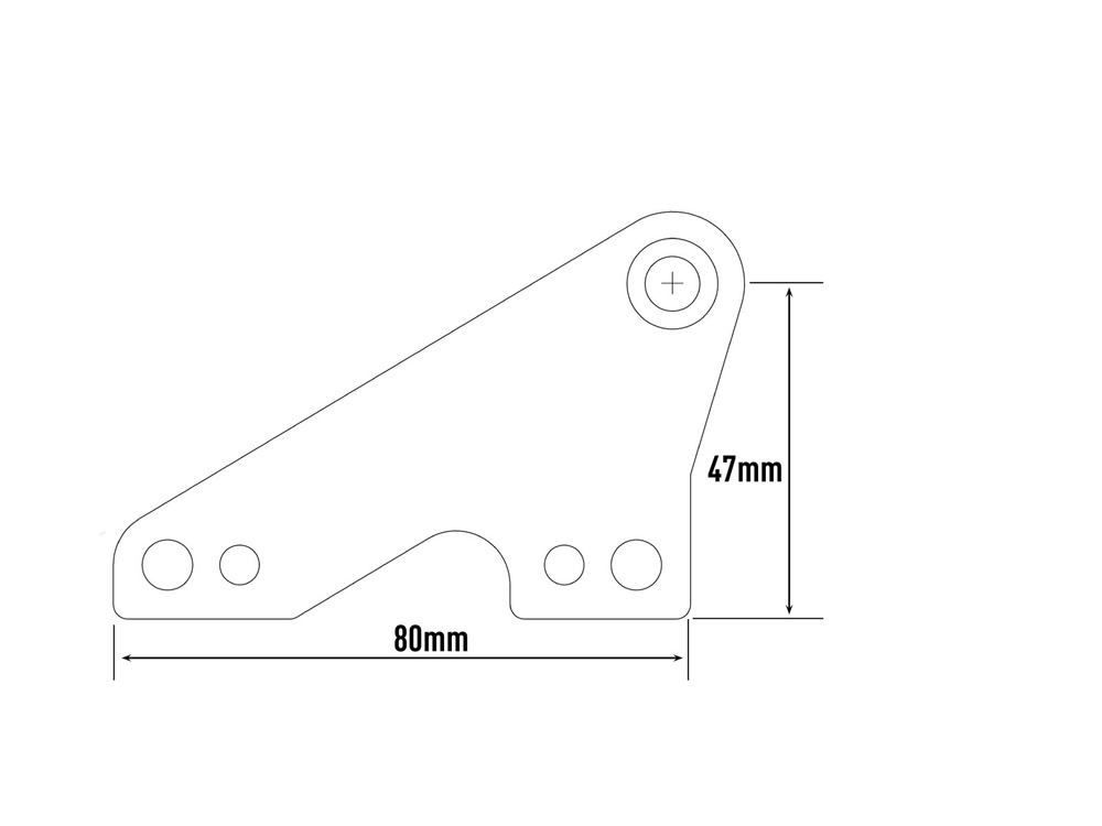 Zestaw do montażu oświetlenia LAZER na dachu (auta wyposażone w relingi dachowe) - wysokość 47 mm