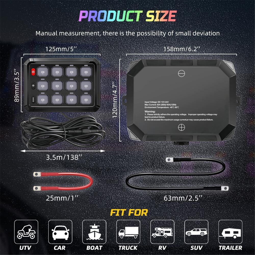 Panel sterujący oświetleniem S12-RGB