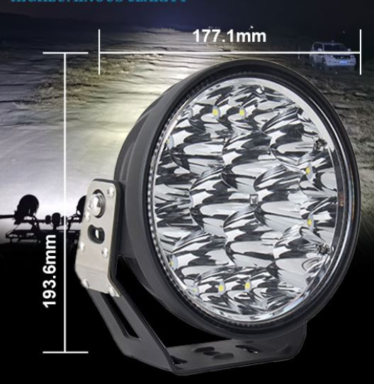 Lampy dalekosiężne led 7" 180W Yellow