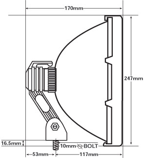 Lightforce Extraljus Blitz 240 mm 12V 100W