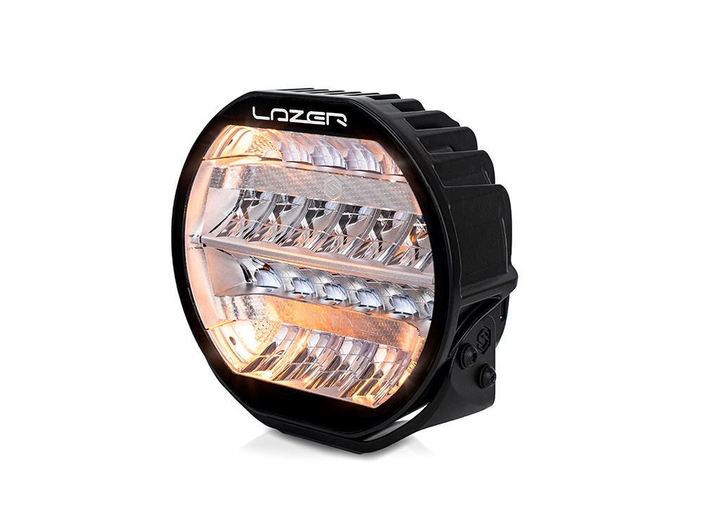 LAZER Sentinel 9'' Chrome ze światłami pozycyjnymi – okrągła lampa LED