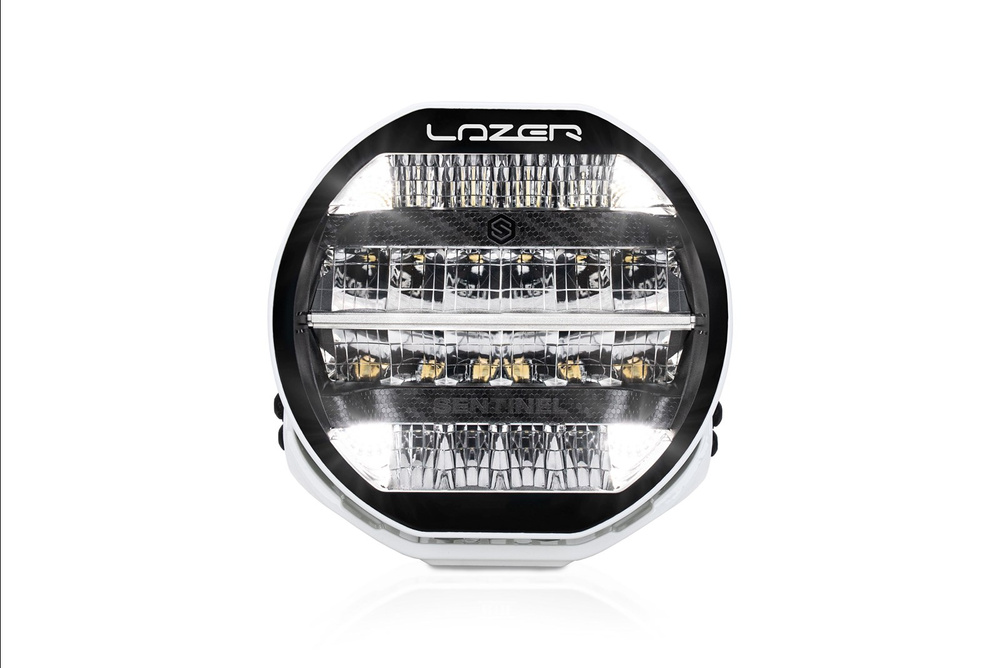 LAZER Sentinel 9'' White ze światłami pozycyjnymi – okrągła lampa LED