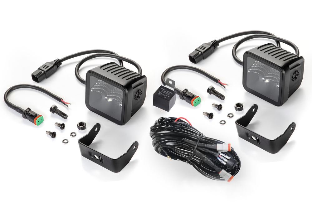 Reflektor Hella Black Magic Cube LED 3.2" Flood zestaw 2 szt