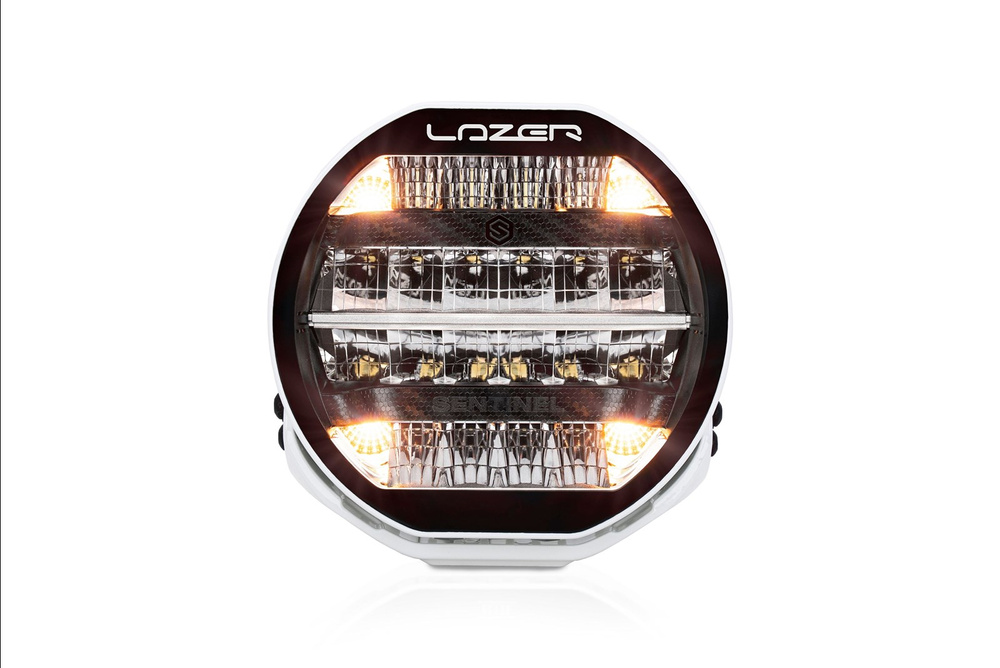 LAZER Sentinel 9'' White ze światłami pozycyjnymi – okrągła lampa LED