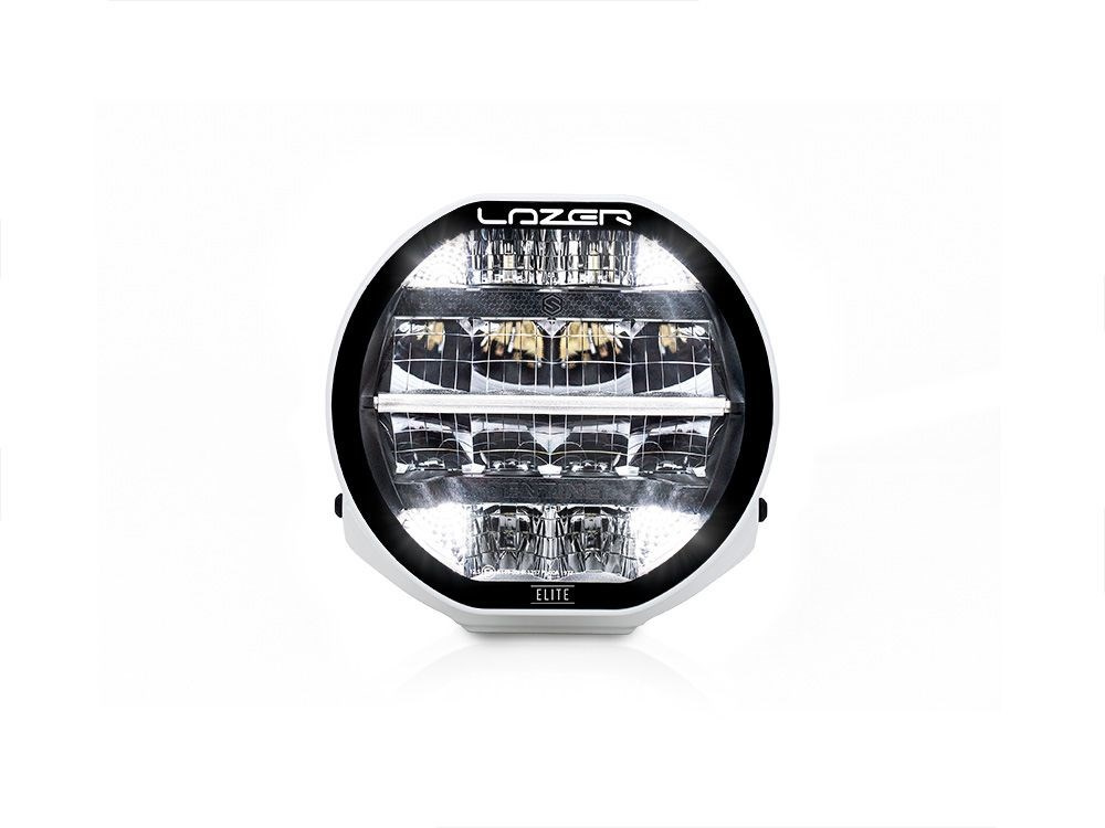 LAZER Sentinel 7" Elite White ze światłami pozycyjnymi - okrągła lampa LED