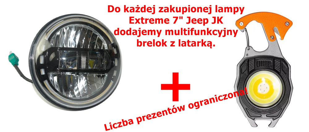 Lampy led  7" Extreme Jeep Wrangler 2 sztuki