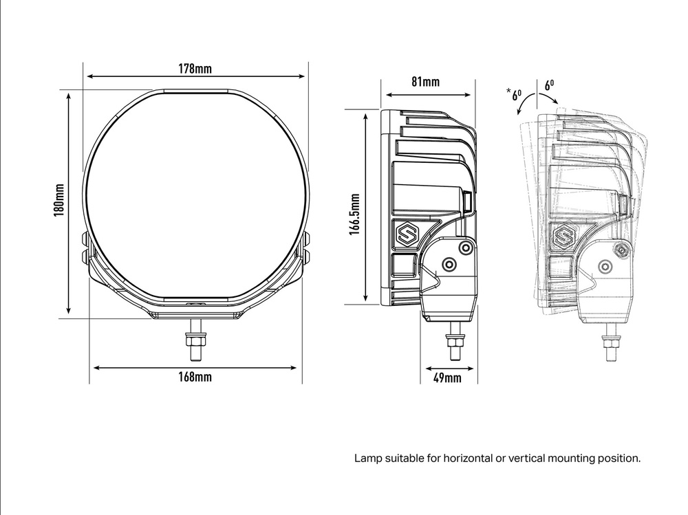 LAZER Sentinel 7" - okrągła lampa LED