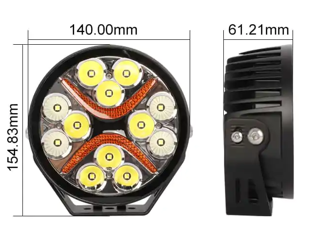 Lampa led Driving 6" 60W OSRAM P8 z AMBER DRL
