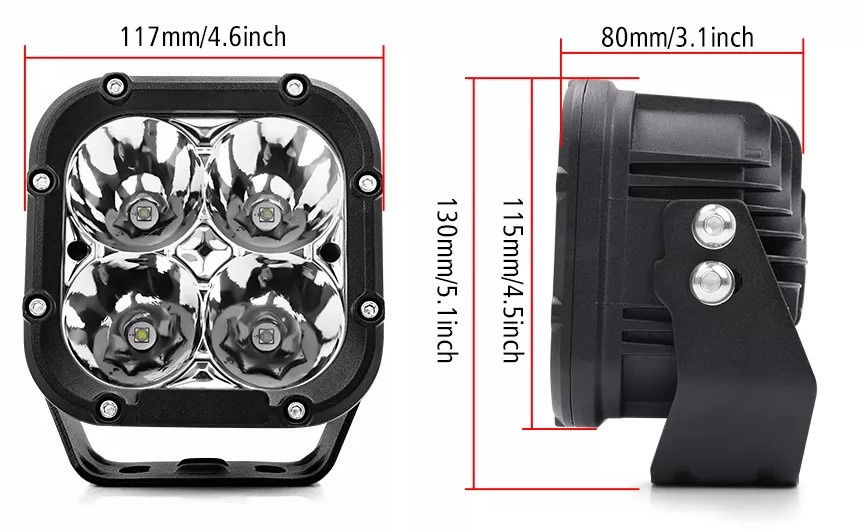 Zestaw halogenów led 2x35W Yellow