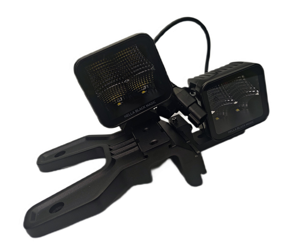 4x Reflektor Hella Black Magic Cube LED 3.2" Spot + zestaw uchwyt Jeep JK / JL