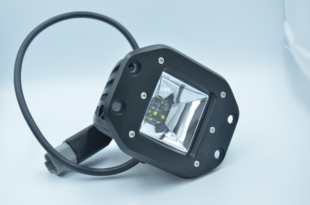 Lampa led dwufunkcyjna 40W E9 biało-czerwona