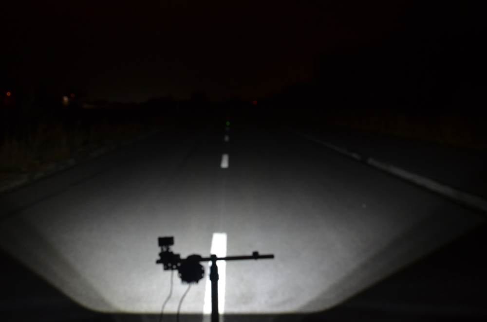 Lampa led dwufunkcyjna 40W E9 biało-czerwona