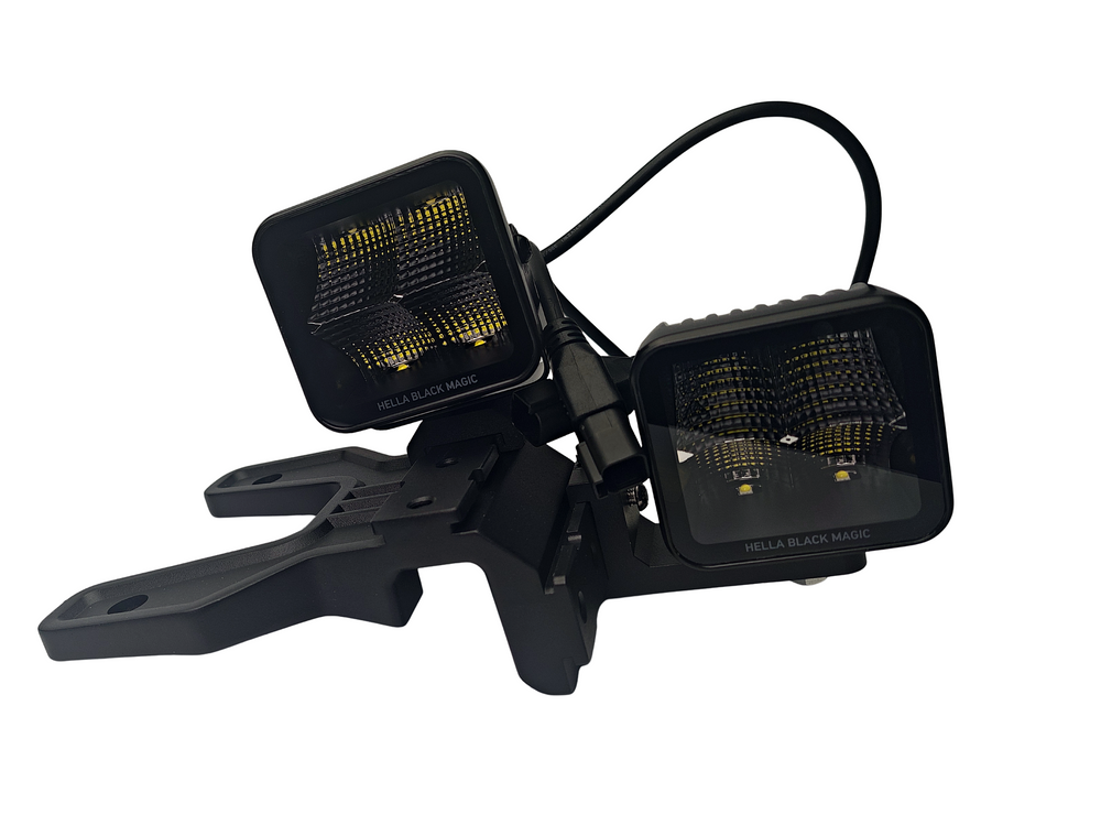 4x Reflektor Hella Black Magic Cube LED 3.2" Spot + zestaw uchwyt Jeep JK / JL