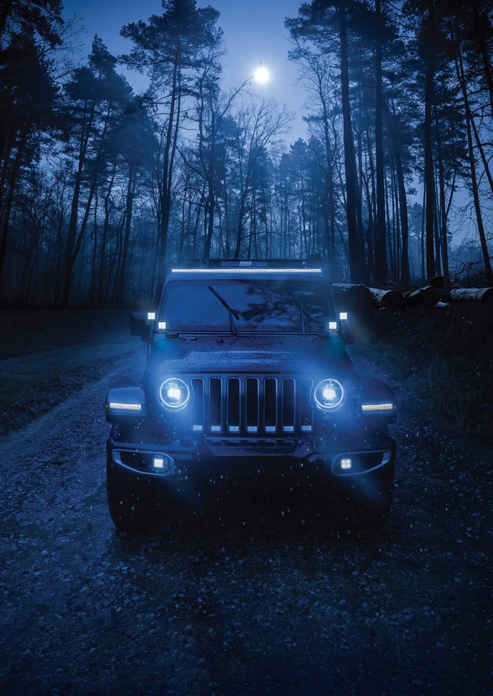 Reflektor Hella Black Magic Cube LED 2.7" Flood zestaw 2 szt