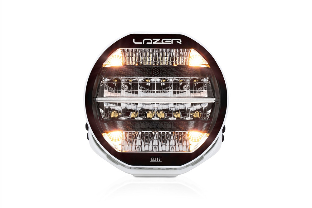 LAZER Sentinel 9'' Elite White ze światłami pozycyjnymi – okrągła lampa LED