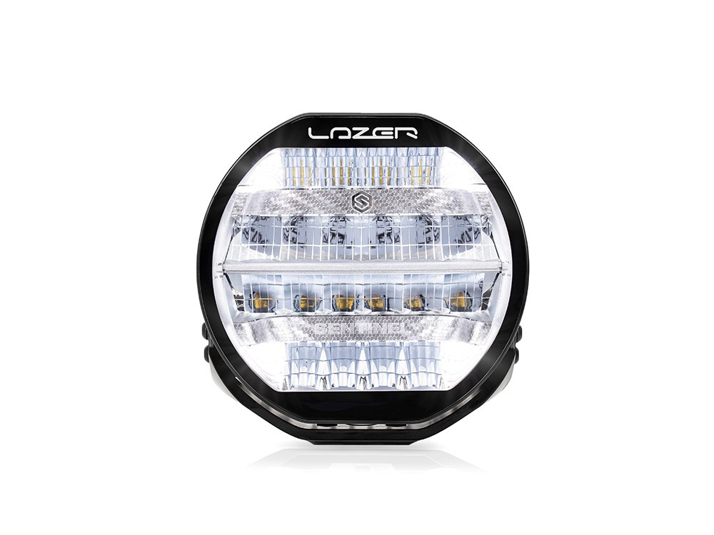 LAZER Sentinel 9'' Chrome ze światłami pozycyjnymi – okrągła lampa LED
