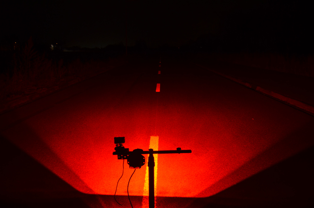 Lampa led dwufunkcyjna 40W E9 biało-czerwona