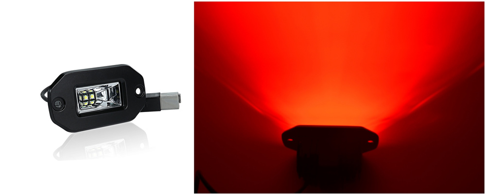 Lampa  led slim  10W dwukolorowa czerwona i biała 