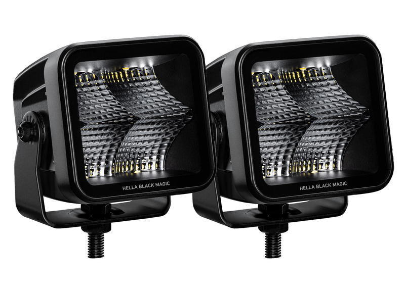 Reflektor Hella Black Magic Cube LED 3.2" Flood zestaw 2 szt