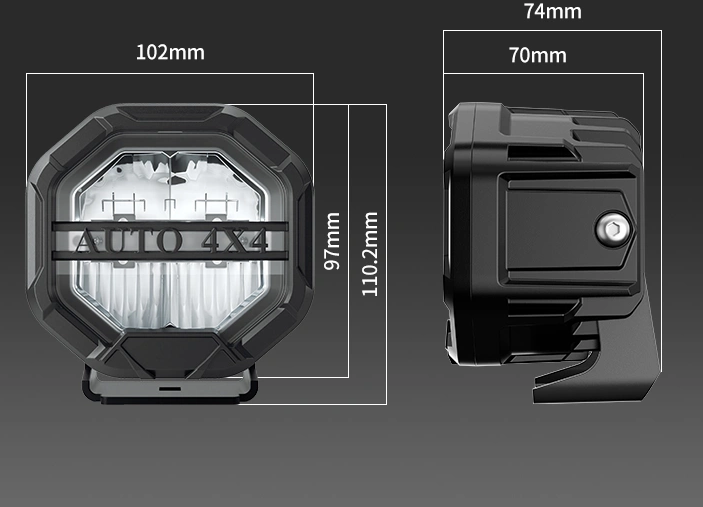 Zestaw halogenów dalekosiężnych TERRA-X-Line DRL Amber Series 6 PCS 220W