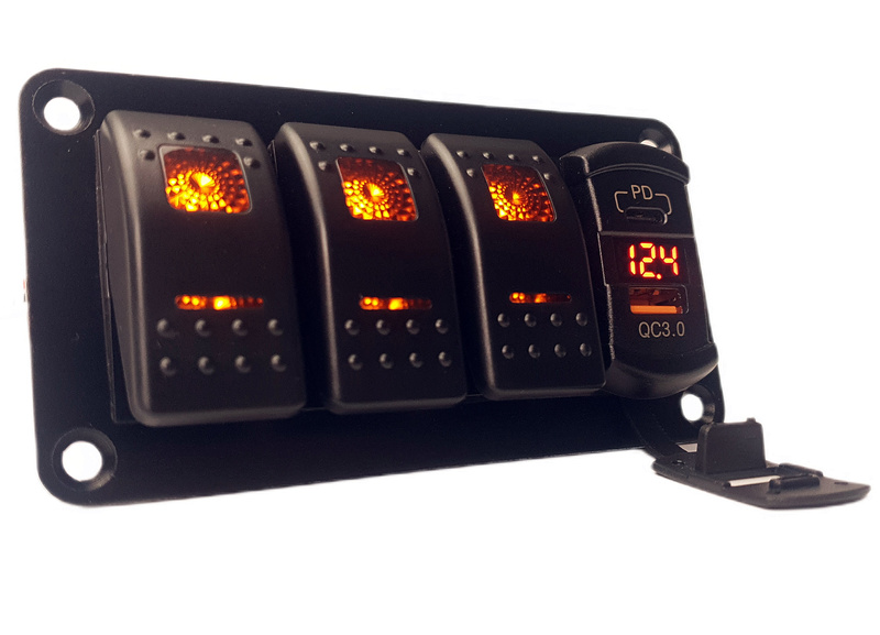 Panel przełączników DX3-2USB-VOL