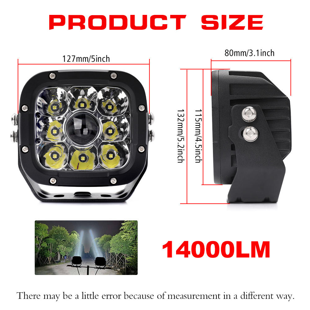 Lampy dalekosiężne led laser 5" 100W