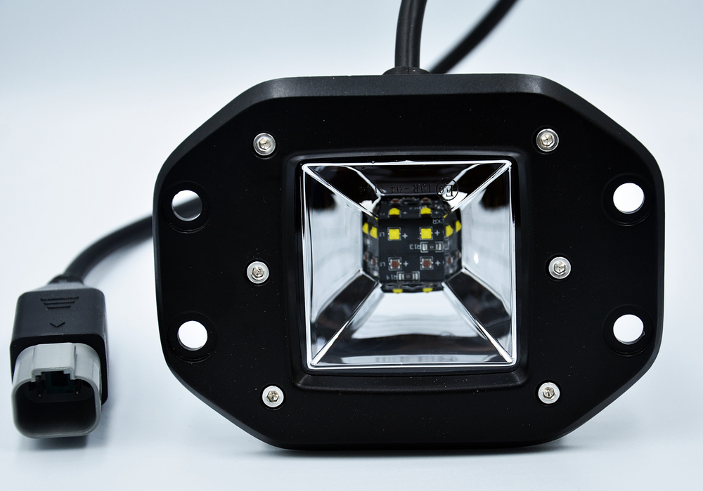 Lampa led dwufunkcyjna 40W E9 biało-czerwona