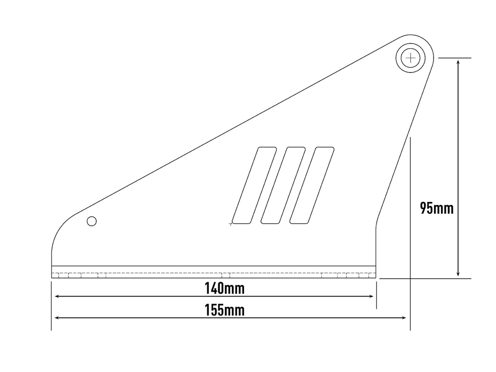 Zestaw do montażu oświetlenia LAZER na dachu (auta bez relingów dachowych) - wysokość 95 mm