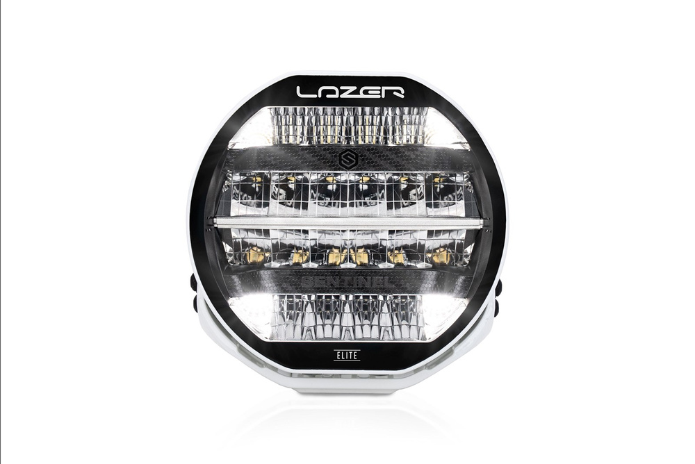 LAZER Sentinel 9'' Elite White ze światłami pozycyjnymi – okrągła lampa LED