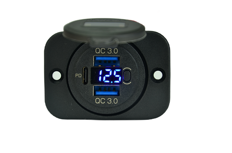 Ładowarka samochodowa z ramką DX82B-PD-VOL