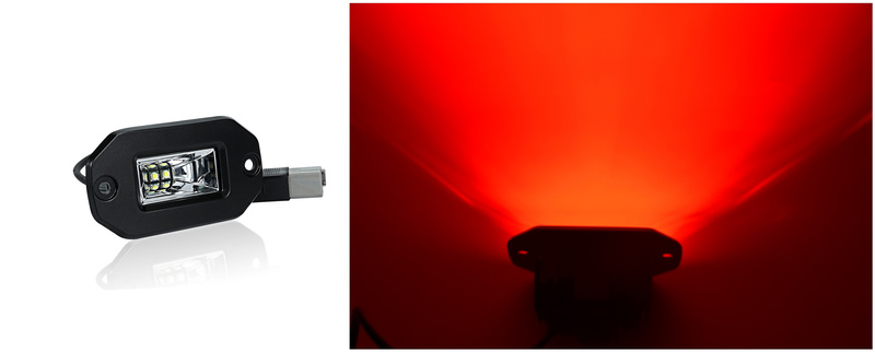Lampa  led slim  10W dwukolorowa czerwona i biała 
